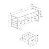 Monarch Specialties Tv Stand, 48 Inch, Console, Storage Drawers, Living Room, Bedroom, Laminate, Grey I 2617